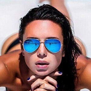 Sunglasses Mirror Mirrored Mens Womens Retro Classic Metal Frame Sunglasses